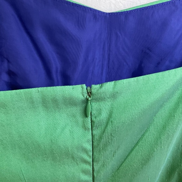 Custom Made Silk Occasion Dress, Green Silk Fully Lined w/ Crinoline @ Hemline M - Picture 11 of 16